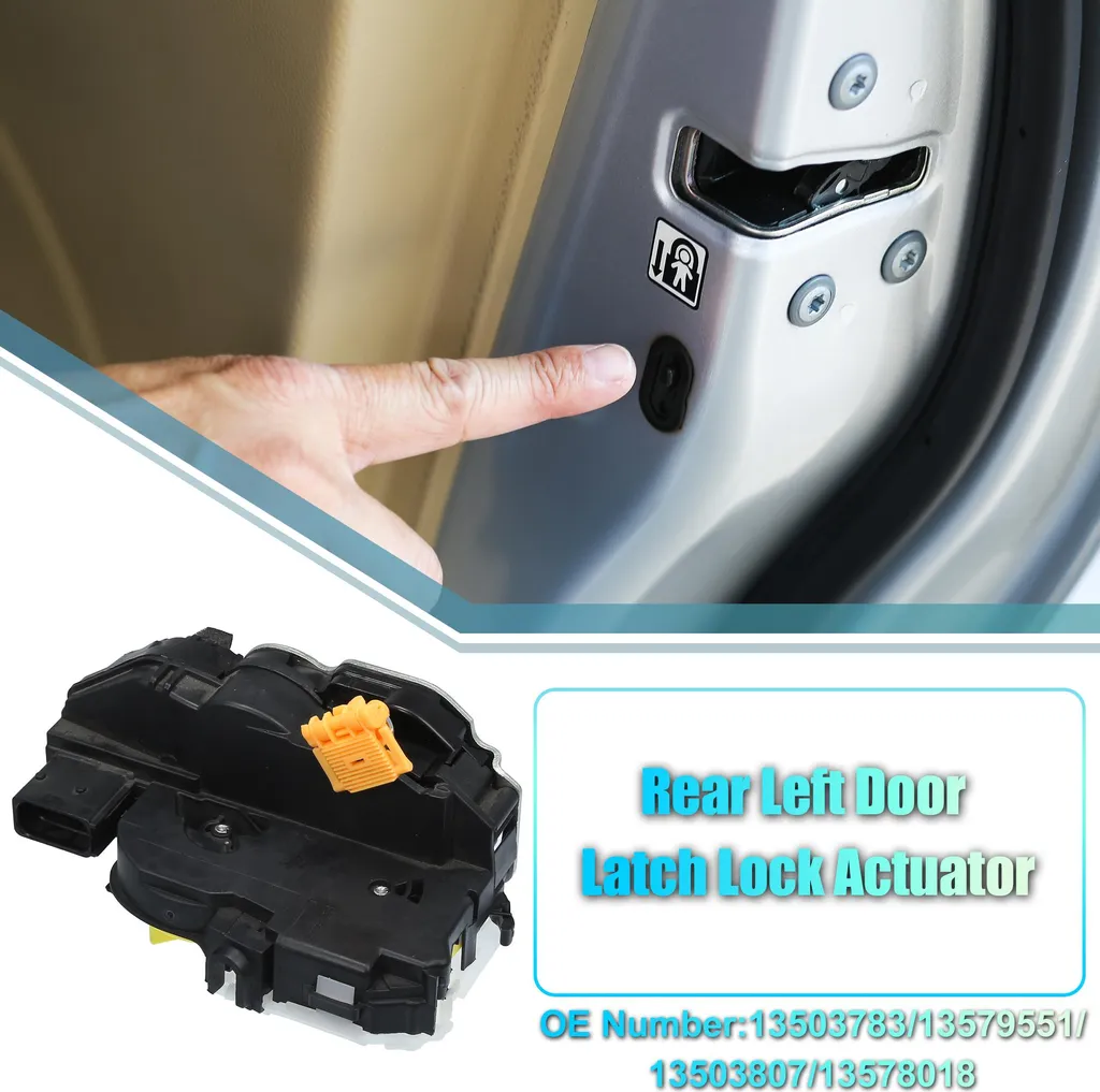 Serrure de Porte Arrière Gauche Centralisée Chevrolet Cruze 11-14 Noir