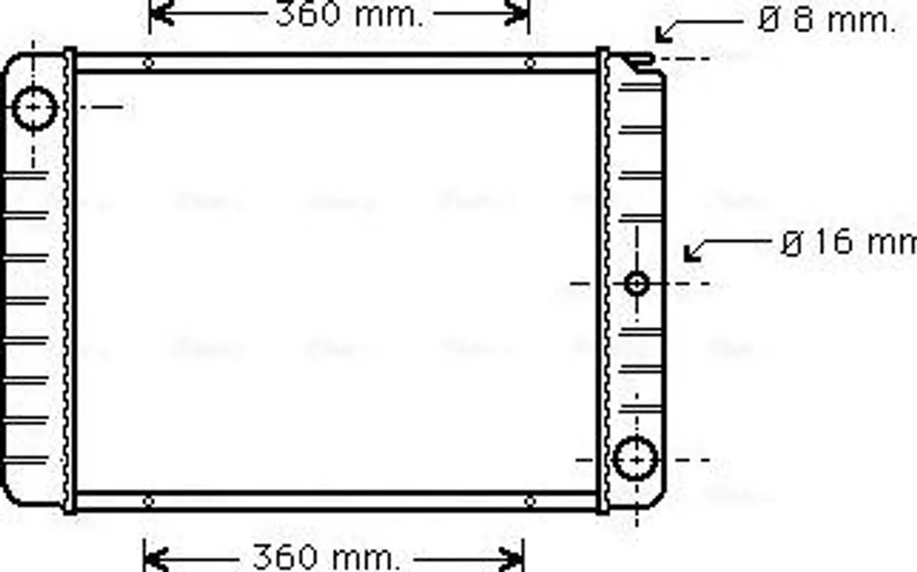 Radiateur AVA VO2038 en Aluminium Brasé - Compatible Volvo OE 1336169