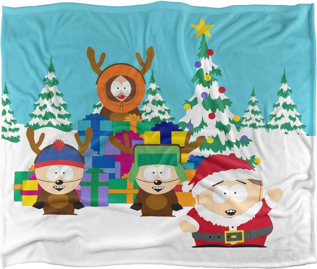 Couverture South Park Supersoft Cartman Santa - Texture Soyeuse Unique