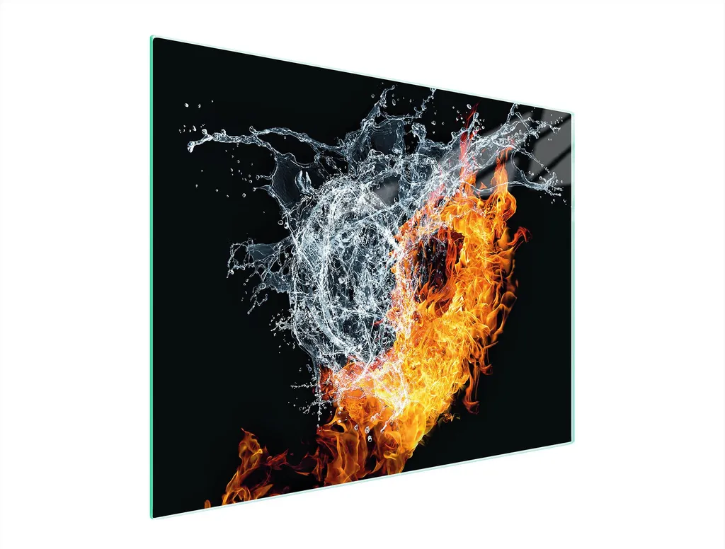 Tagliere Vetro 52x40 Cuore: Protezione Piano Cottura Induzione e Gas