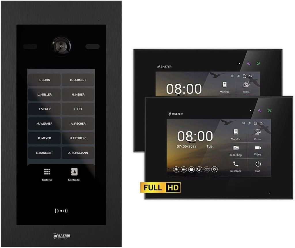 BALTER EVO HD Touch 7 Schwarz/Schwarz 2x7" Video Produktbild 