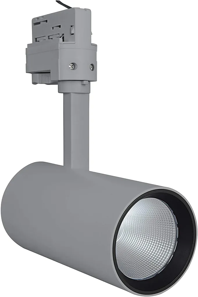 Luminaire pour rail LED 25W Blanc Froid - Spot Tracklight D75 Gris