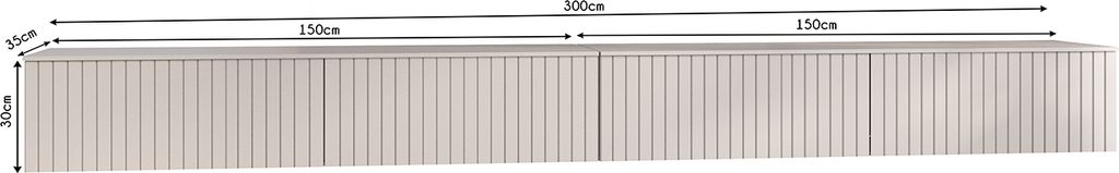 TV Lowboard TV-Schrank XEYLO 300 kaschmir Produktbild 2