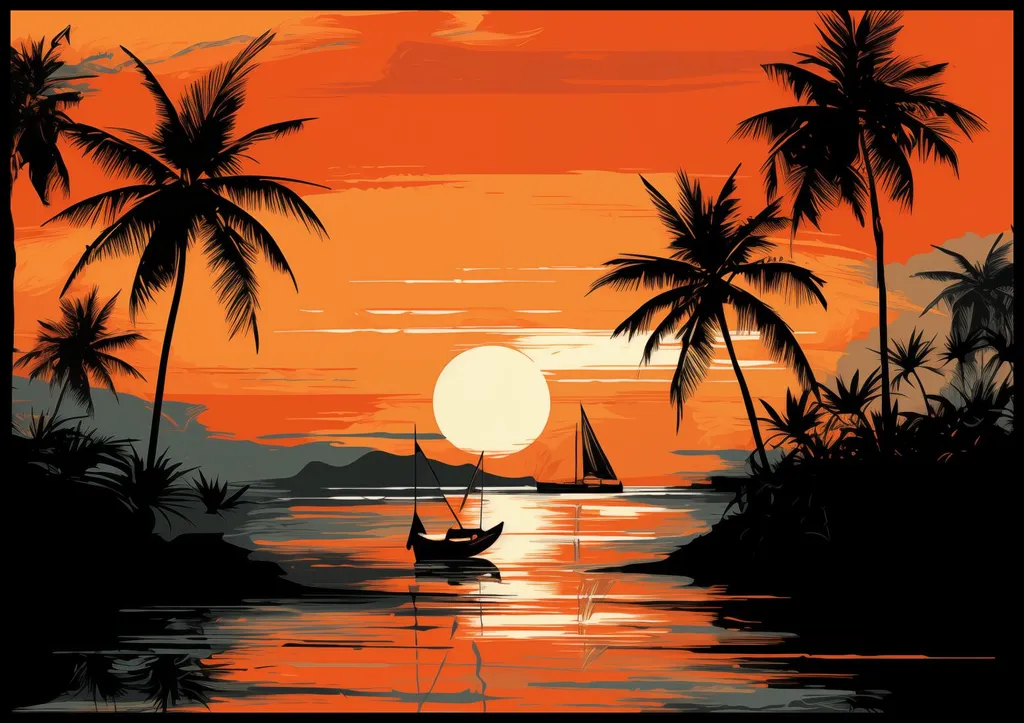 Déco Murale Salon Calme tropical 100x70 cm - Ambiance Zen Zen