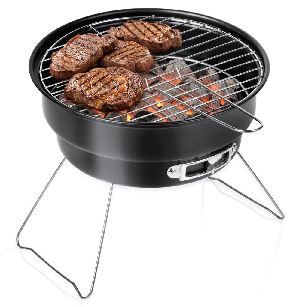 Vilde | Rund Grill Klappbar - 28x26x22 cm - Holzkohlegrill Produktbild 