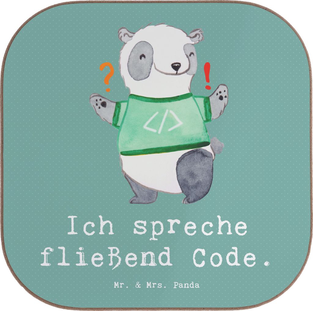 Mr. & Mrs. Panda Tischuntersetzer Code Meister - Meeresbrise - Geschenk, Debugging, gläseruntersetzer, Tassen Untersetzer, Humor, Softwareentwickl...