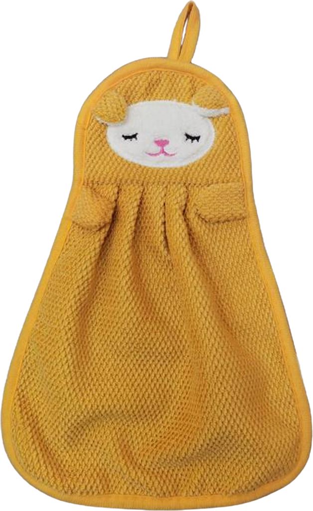 1/6-teiliges Mikrofaser-Handtuch, schnelltrocknend, saugfähig, Cartoon-Tier-Design mit hängendem Seil, Badezimmer-Handtuch