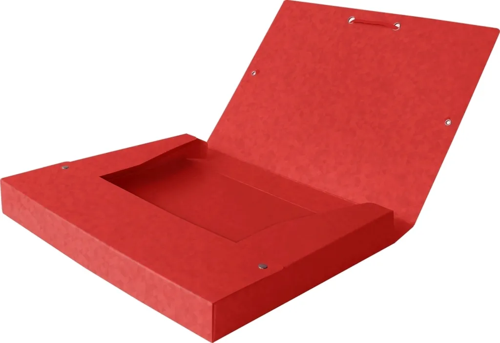 Boîte de rangement A4 carte multistrat 390g Top File+ rouge - x12