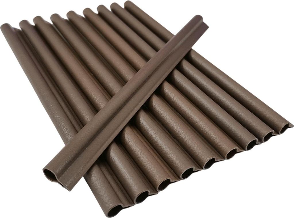 NYVI Privafence Befestigungsclips für Sichtschutzstreifen - Doppelstabmatten - Klemmschiene für Sichtschutz Garten & Zaun, Farbe:Braun RD01, Anza...