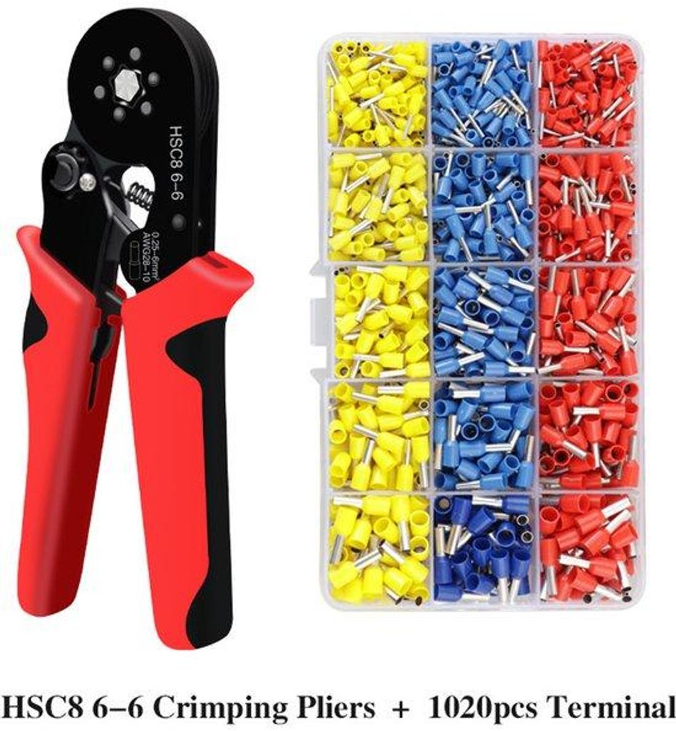 Automatische Draadklem, professionelles Krimpklemwerkzeug (mit 1020-Anschlüssen), geeignet für Klemmblocke und Kabelhalter - AWG23-10