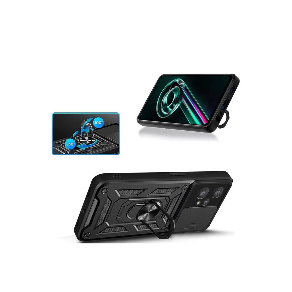 CamShield Armor Hülle kompatibel mit Xiaomi Redmi Note 13 Pro 4G Case Kameraschutz Ringhülle Halter Stoßfest