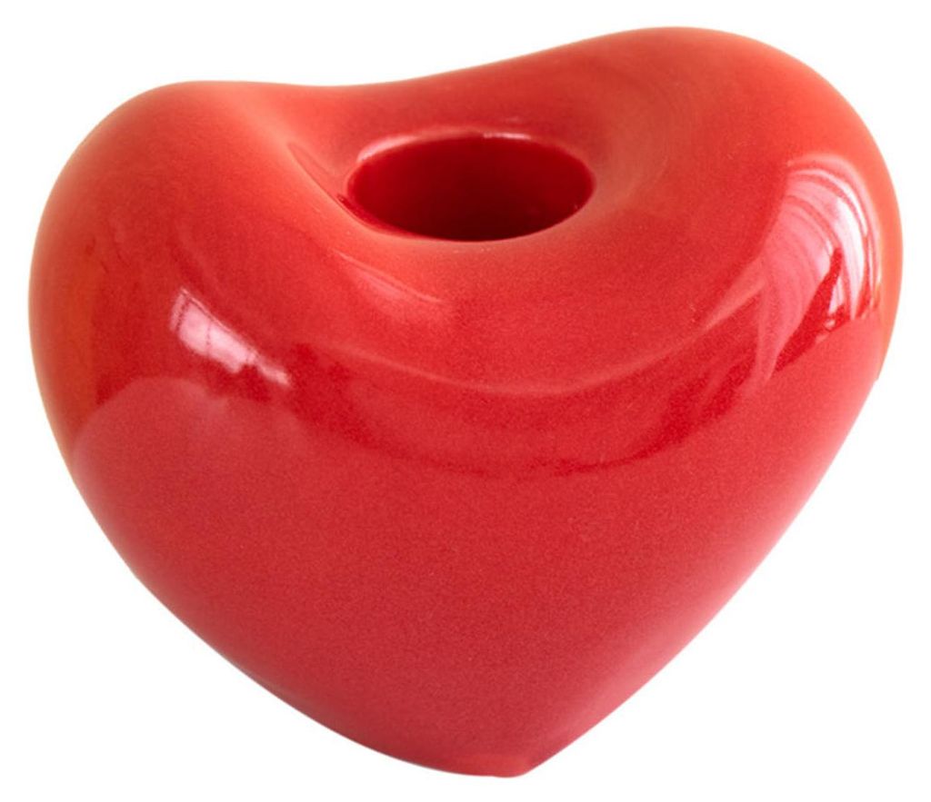 Herzförmiger Kerzenständer aus Keramik, kleiner romantischer Kerzenständer für Hochzeitsfeiern, Tischdekoration, Valentinstag, Jahrestag, Wohnd...