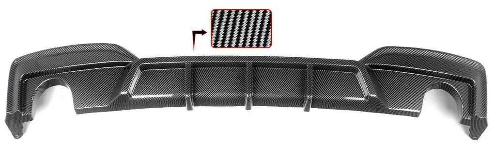 Diffuseur de pare-chocs arrière aspect fibre de carbone pour tuning