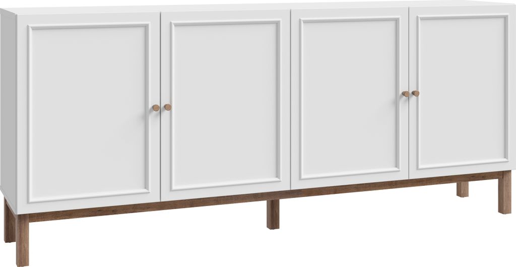 Furniture24 Kommode Penkridge Pkdk241-M848 Sideboard 199.3 X 85.4 X 41.7 Cm Wohnzimmerschrank Secret Grey
