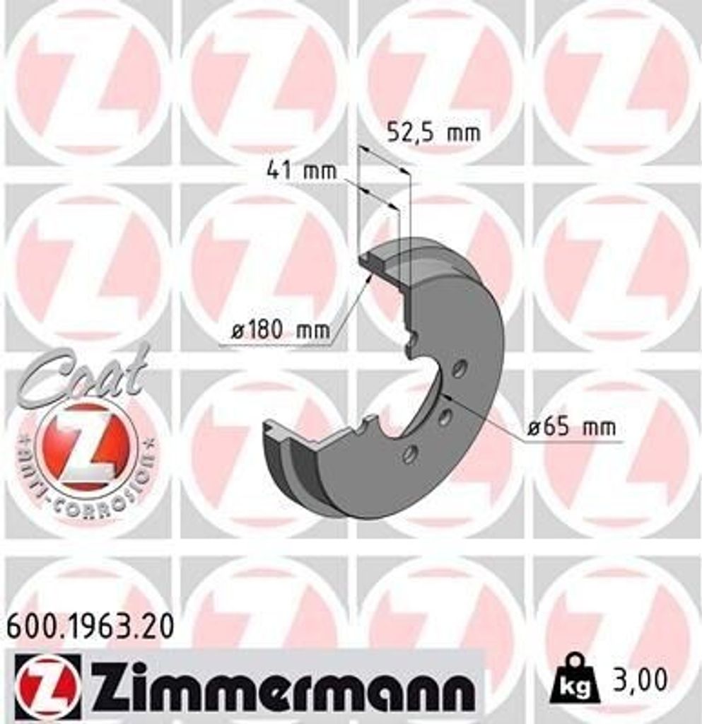 ZIMMERMANN 600.1963.20 - Bremstrommel für Lupo (6E1, 6X1)
