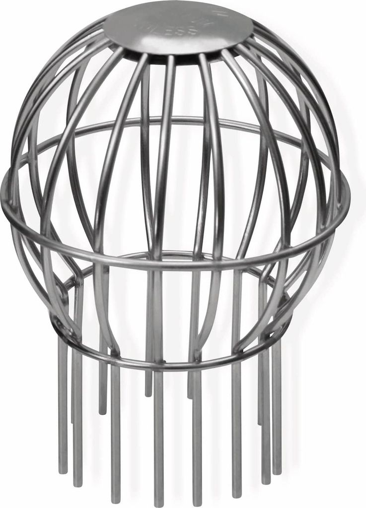Laubfanggitter aus V4A Edelstahl für 100 mm Fallrohre