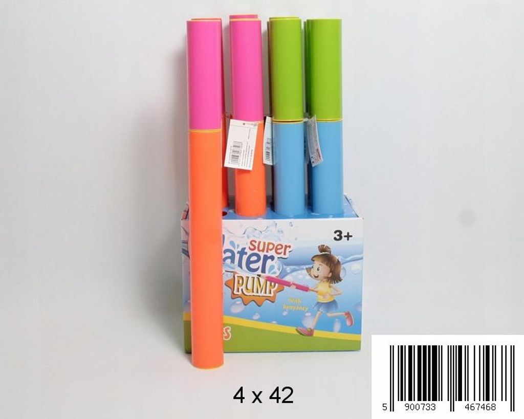 Wasserpistole Spritze 42cm Bunt - Wasserspritze für Kinder - Sommer Garten Spielzeug