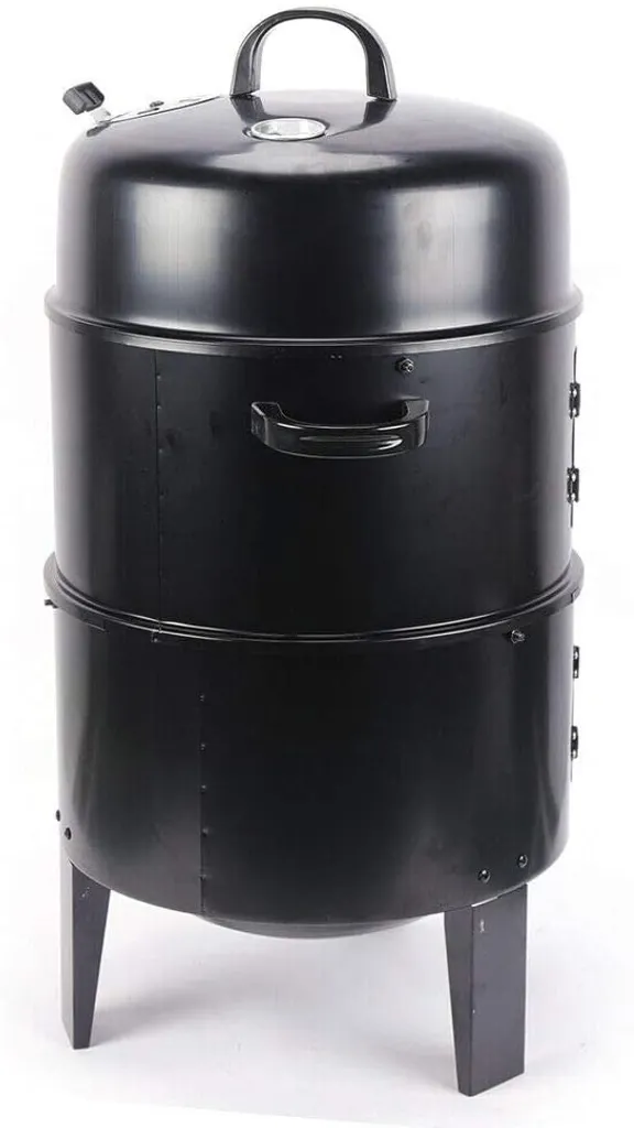 Barbecue 3 en 1 avec thermomètre de précision et fumoir bois amovible