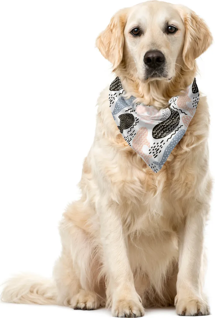 Bandana Cane ABAKUHAUS Balena 40x40cm - Accessorio Pet Blu Ardesia