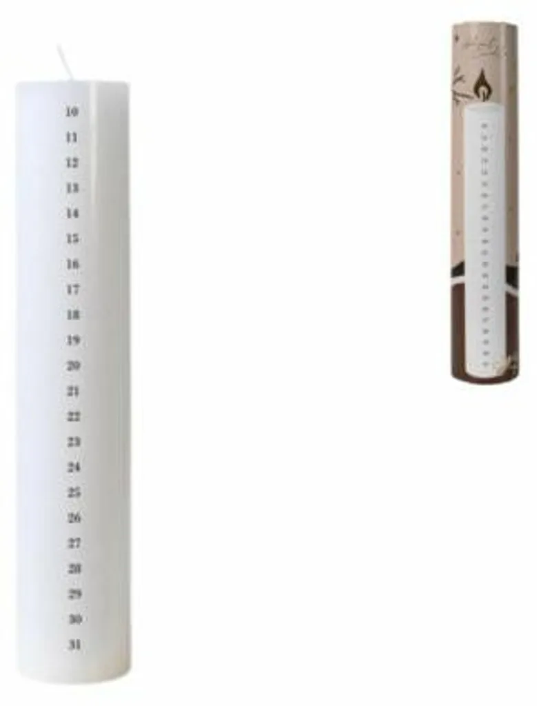 Cierges de Noël blancs 25cm Senza - Lot de 6 pour décoration de table