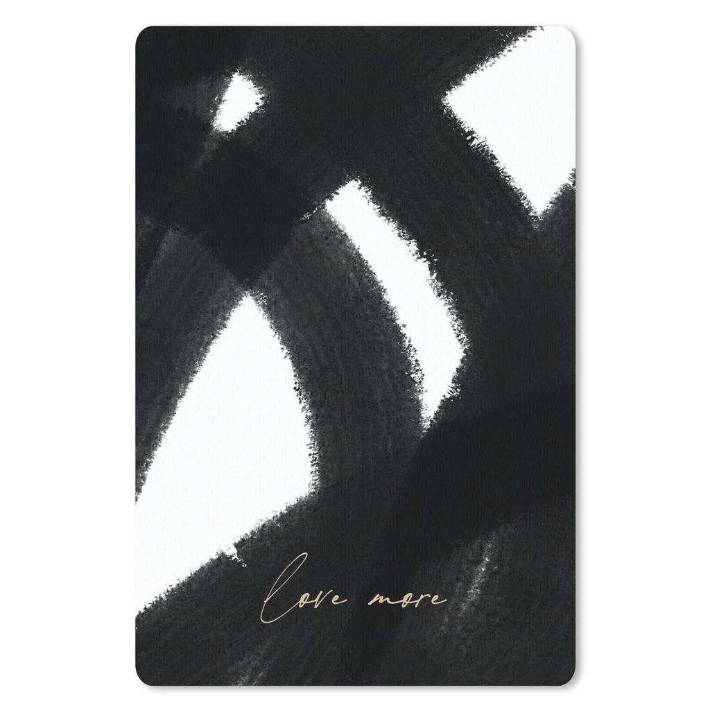MuchoWow Mauspad Mousepad Text - Abstrakt - Liebe mehr - Zitate 40x60 cm - Mousepads - Maus Mat - Pad - Mausunterlage - Schreibtisch Accesoire