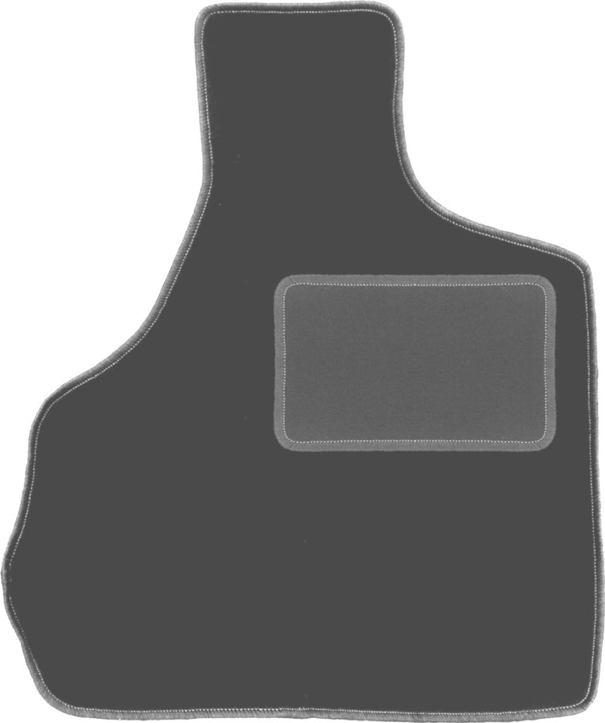 Fahrerfußmatte Velours graphit passend für Chrysler Town&Country IV (2000-2008, 7 Personen) – mit Befestigungen – passgenau