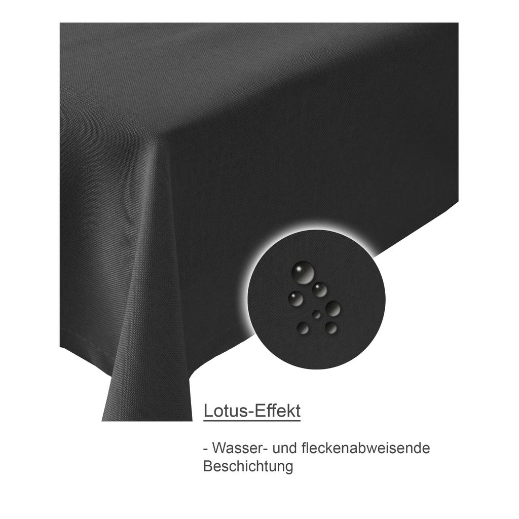 Elegante Tischdecke 'Ombra' – Rechteckig 150x200 Cm, Dunkelgrau, Aus Schmutzabweisendem Polyester
