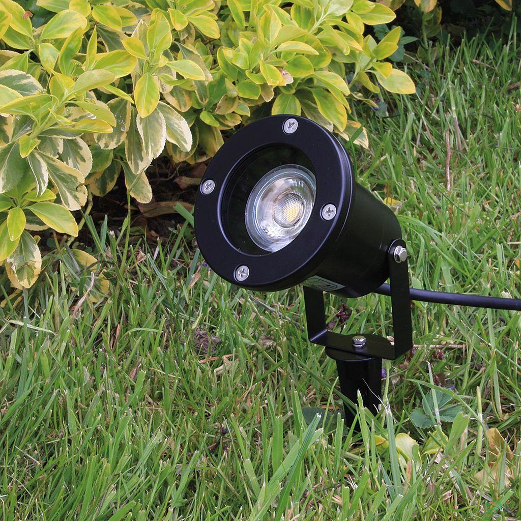 Gartenleuchte CT-GS10 schwarz 230V 1,5m Kabel+Erdspieß GU10 Produktbild 