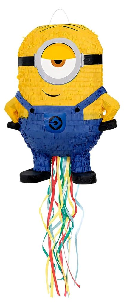 Piñata mit Zugschnur, Minion, 3D-Charaktere, Party-Piñata für Geburtstagsfeiern, 38,1 x 50,8 cm, 1 Stück