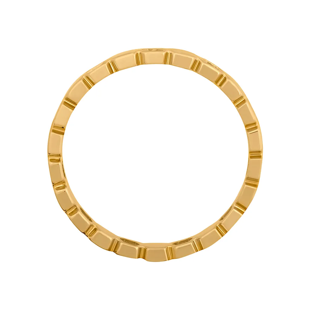 Anello Esagonale cai Argento 925 Oro - Trend Stackable Ring 2026 - 3