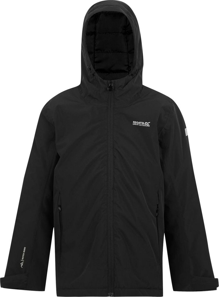 Regatta - "Frelton" Jacke, wasserfest für Kinder RG12340 (140) (Schwarz)