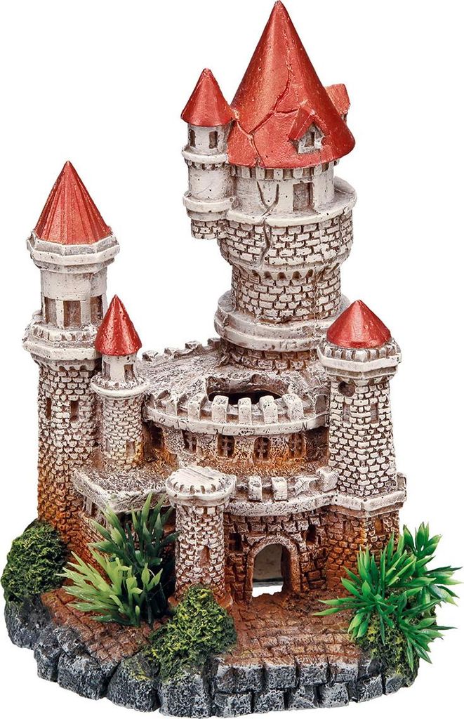 Aqua Ornaments 'CHÂTEAU' avec plantes - L12 x l10,5 x H18 Image du produit 
