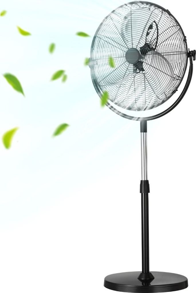 Standventilator 560mm - 3 Gang Ventilator - 115-147cm Höhenverstellbarer Ventilator