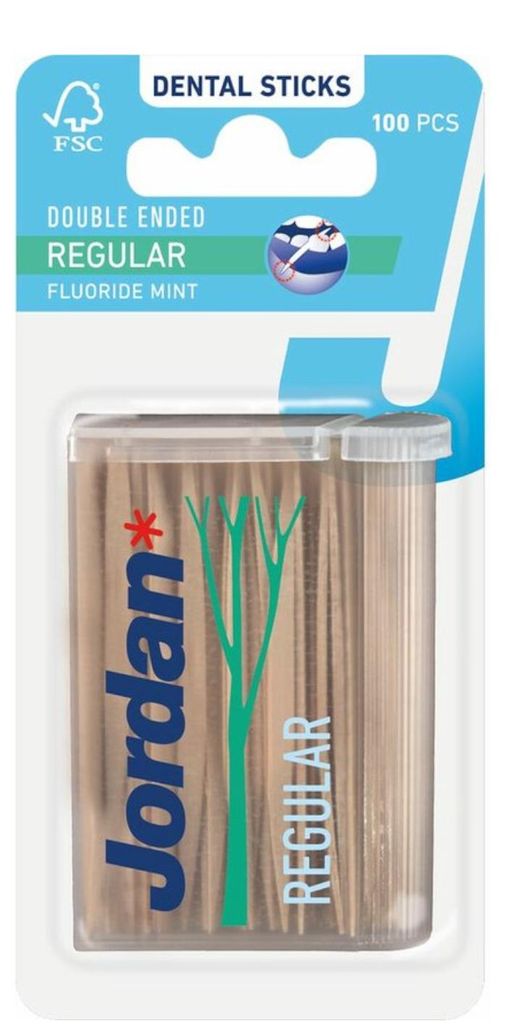 Jordan Dental Sticks Regular, 100 Stück Zahnstocher Produktbild 