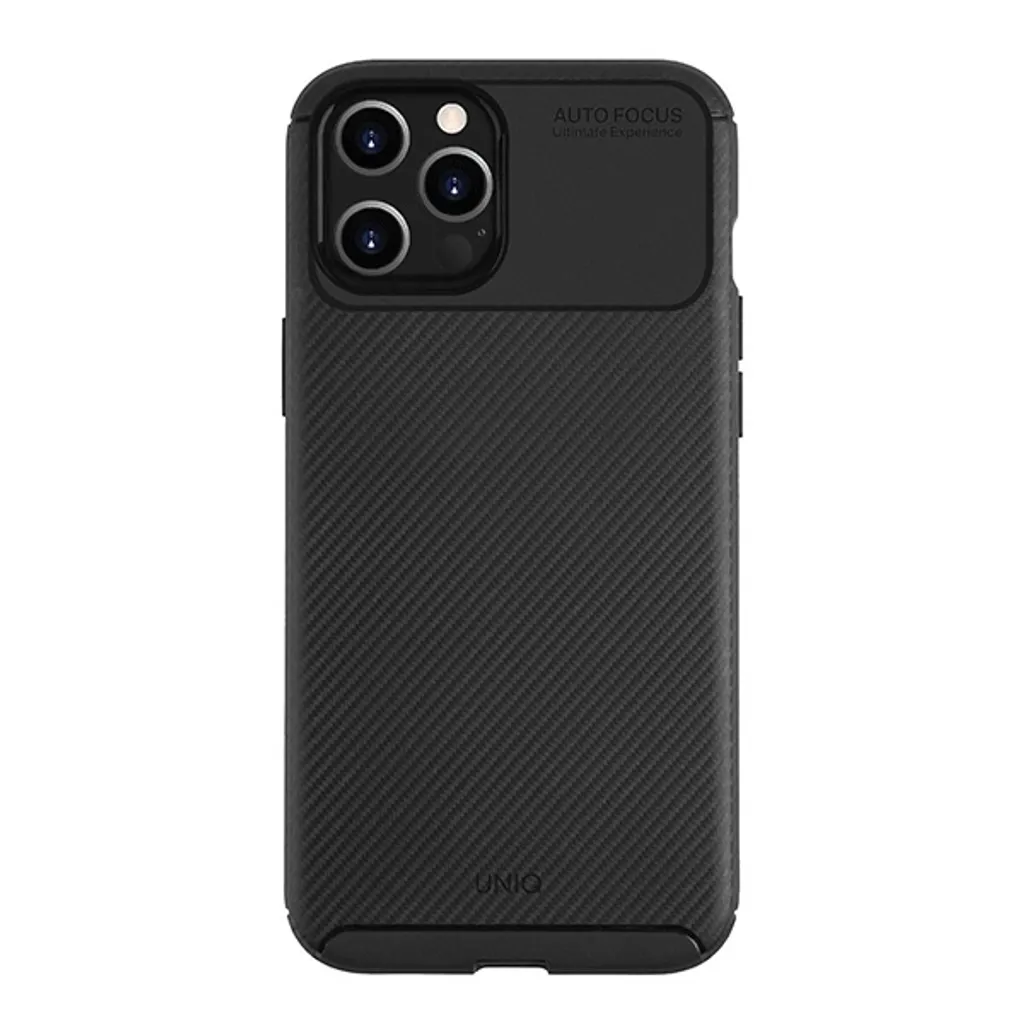 Custodia iPhone 12 Pro Max Uniq Hexa - Nero Notte Carbon 6.7 Pollici