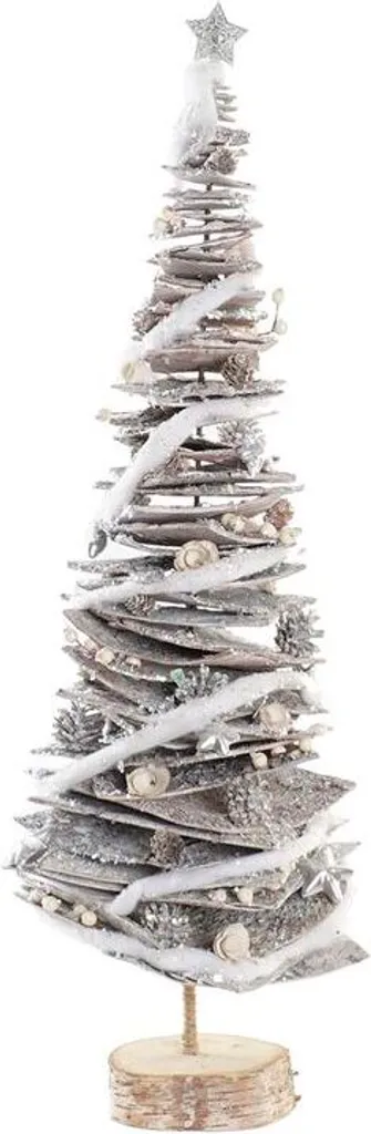 Arbre de Noël DKD Home Decor Bouleau Enneigé Naturel 34 x 102 cm