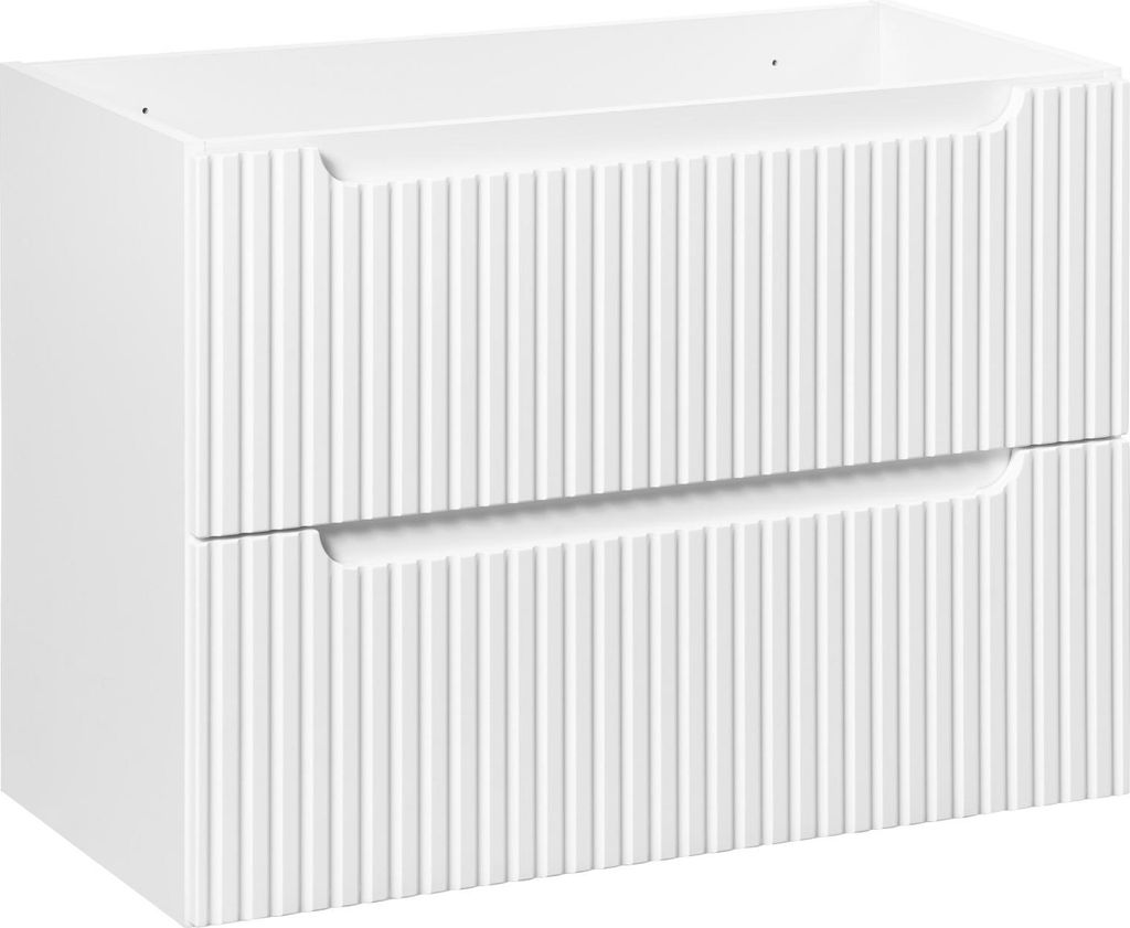 Armoire De Salle De Bain Sous Lavabo 80 Cm Blanc Mat Avec Image du produit 