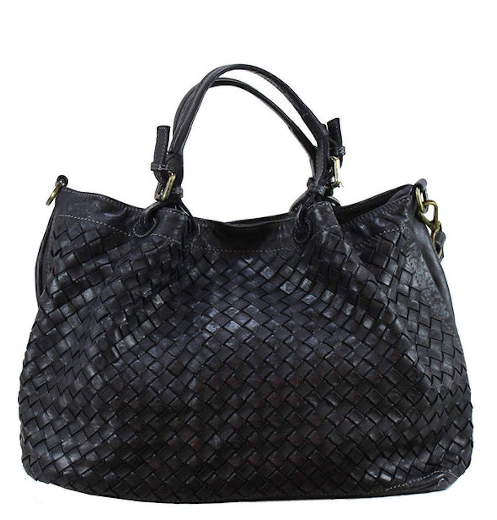 BZNA Handtasche Ronja schwarz Designer Umhängetasche Shopper