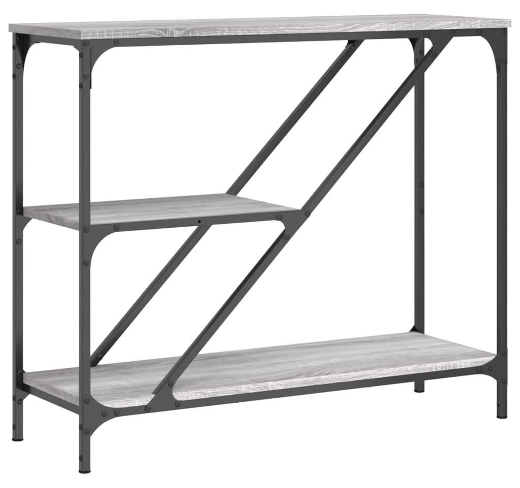 vidaXL Konsolentisch Grau Sonoma 88,5x30x75 cm Holzwerkstoff