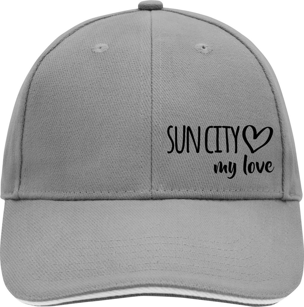 Huuraa Baseball Cap Sun City my love Geschenk Dark Grey/White Sun City Geschenkidee