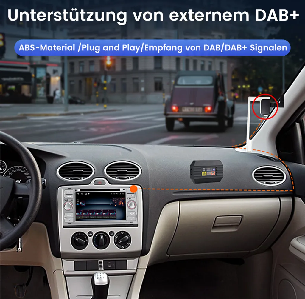 Adaptateur Radio Numérique DAB+ USB avec Antenne pour Poste Android - 2
