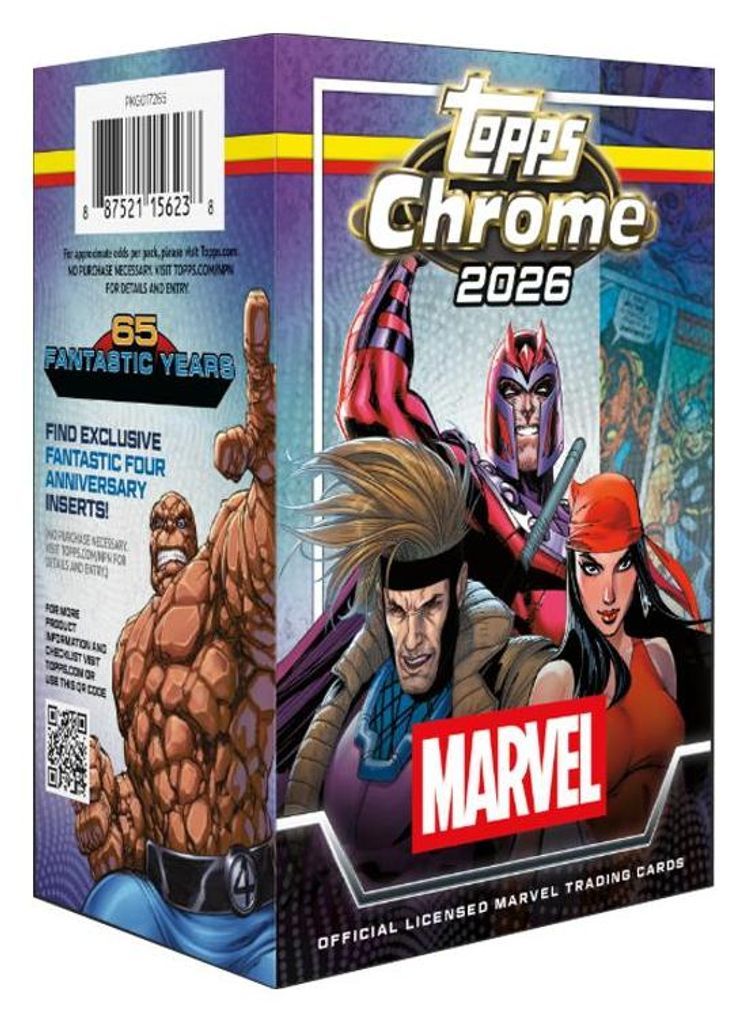 2026 Topps Chrome Marvel Comics – krabička s kartičkami Obrázok produktu 