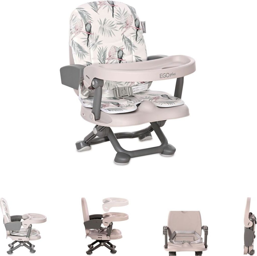 Lorelli Kinderhochstuhl 2 in 1 Ego Plus, Kinderstuhl, klappbar, hhenverstellbar grau