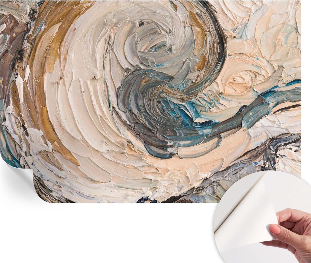 Selbstklebende Wandtapete - Dekorative Tapete für Wohnzimmer - Klebefolie für Wandbilder - Tapetenfolie für Wanddekoration - 104x70 cm - Bunte W...