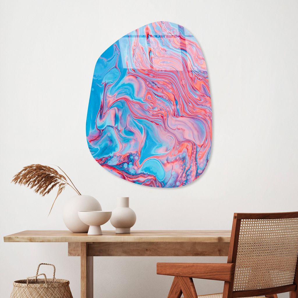 Wallity, UV-1096 - 50 x 70, Dekorative Malerei aus gehärtetem Glas, Mehrfarbig, 100 % gehärtetes Glas, 50 x 70 cm