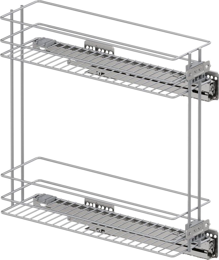 Vauth-Sagel VS SUB Slim Drahtkorb Classic - Rack Unterschrankauszug für KB 200mm - Korbablage aus Stahldraht, Stahl silber