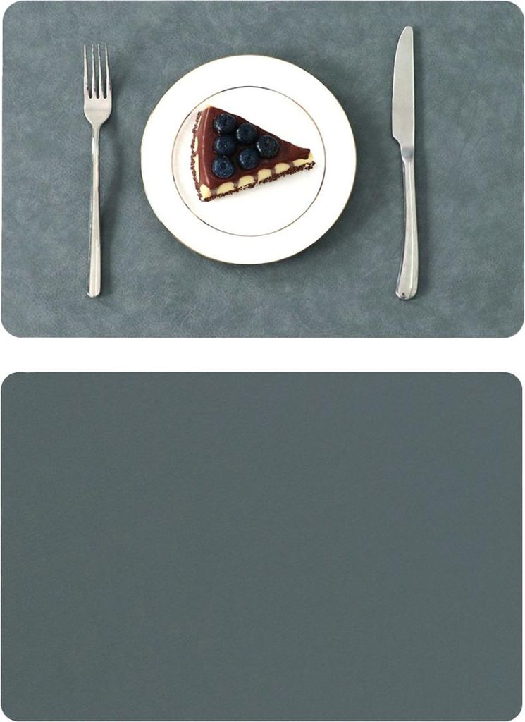 Hitzebeständige Tischsets aus Kunstleder für den Esstisch, 6er-Set, wasserdichte, abwischbare und waschbare PolyurethanTischsets, leicht zu reini...