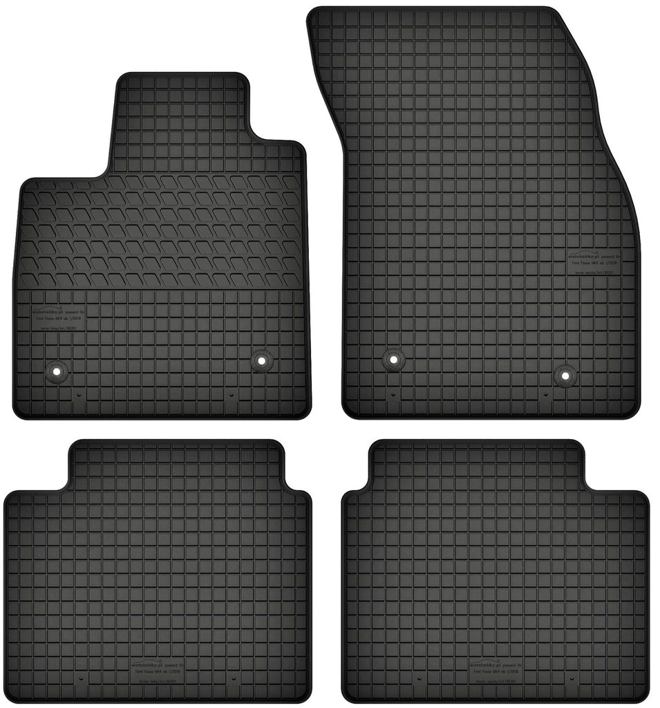 Gummimatten passend für Ford Focus MK4 (ab 2018) Gummi Fußmatten Satz Schwarz + Stopper