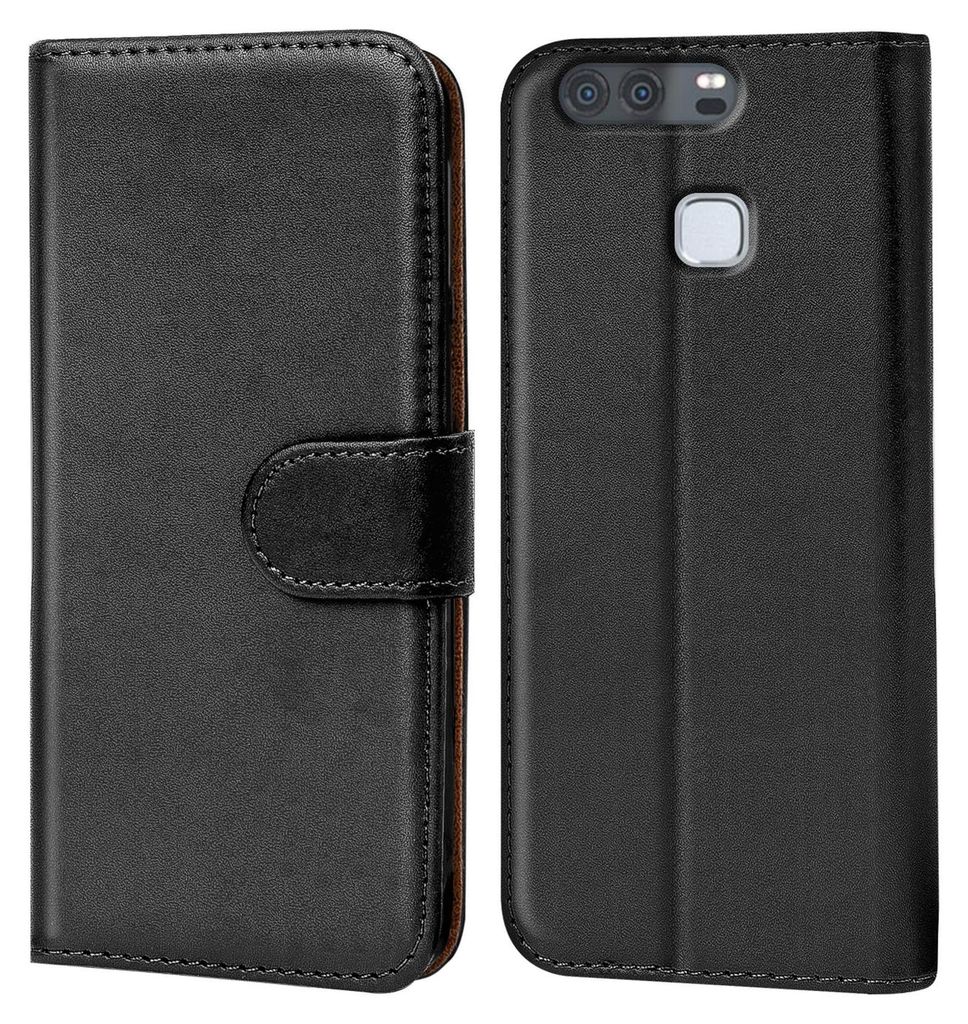 Book Case für Huawei P9 Hülle Flip Cover Handy Tasche Produktbild 