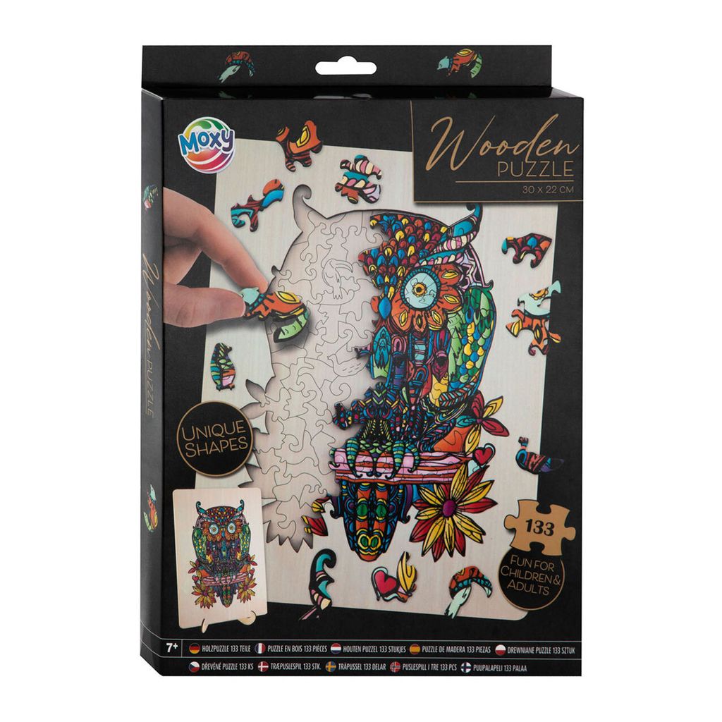Puzzle en bois hibou Image du produit 